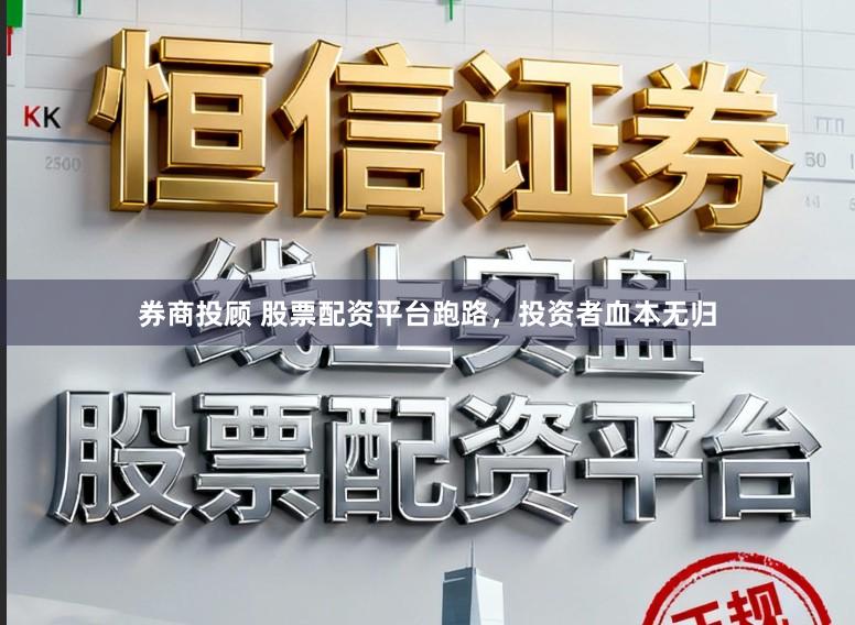 券商投顾 股票配资平台跑路，投资者血本无归